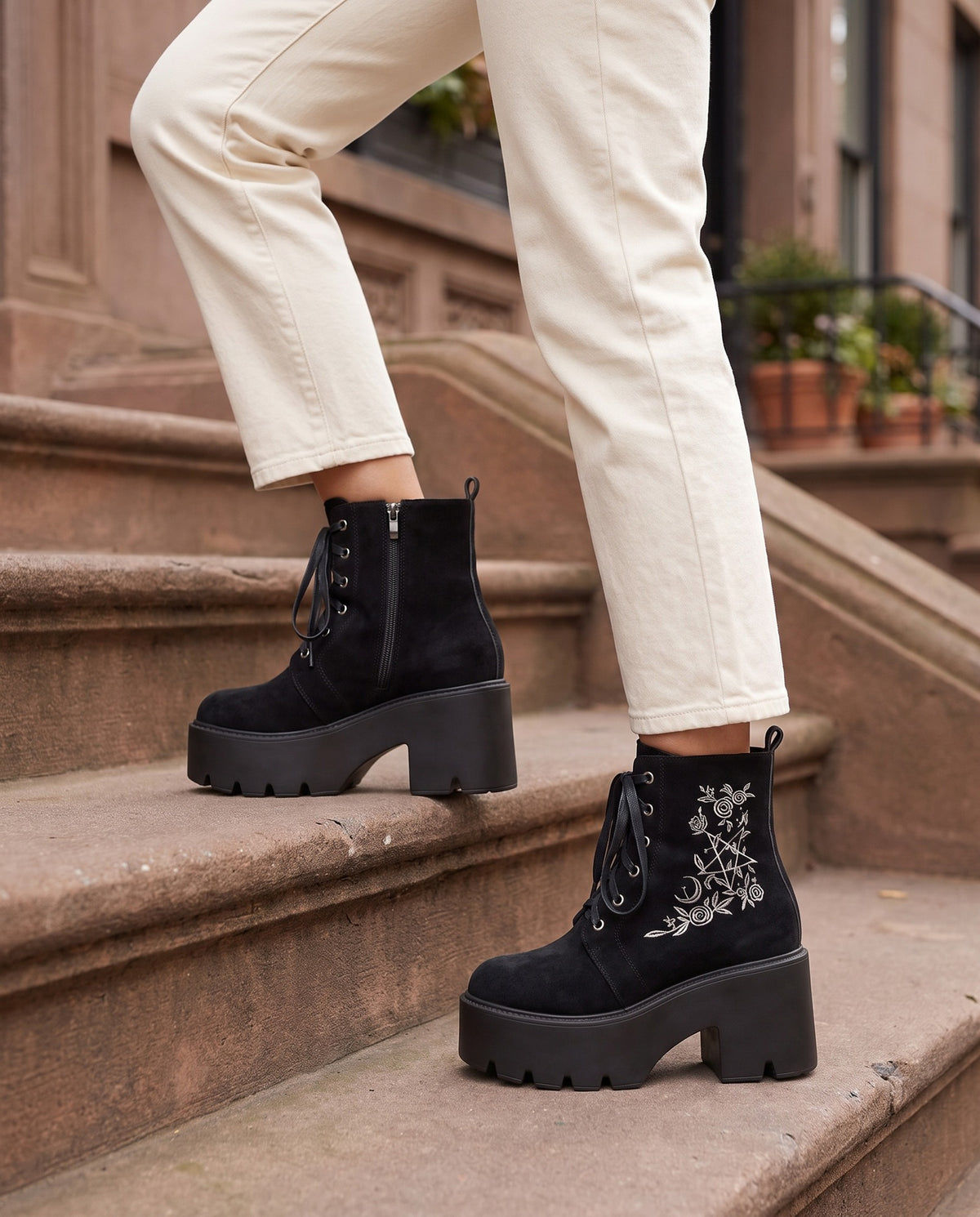 elia-embroidered-platform-lace-up-ankle-boots-women-s-black-suede-look-chunky-heel-boots 6