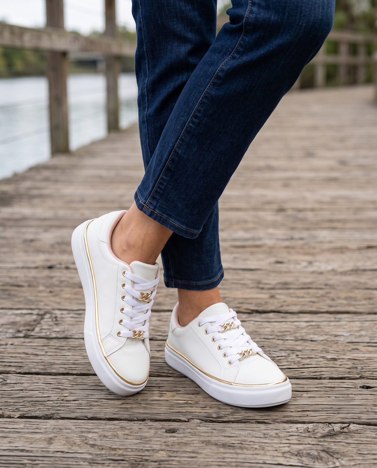 kit-gold-chain-lace-up-sneakers-women-s-white-gold-trim-low-top-trainers 6