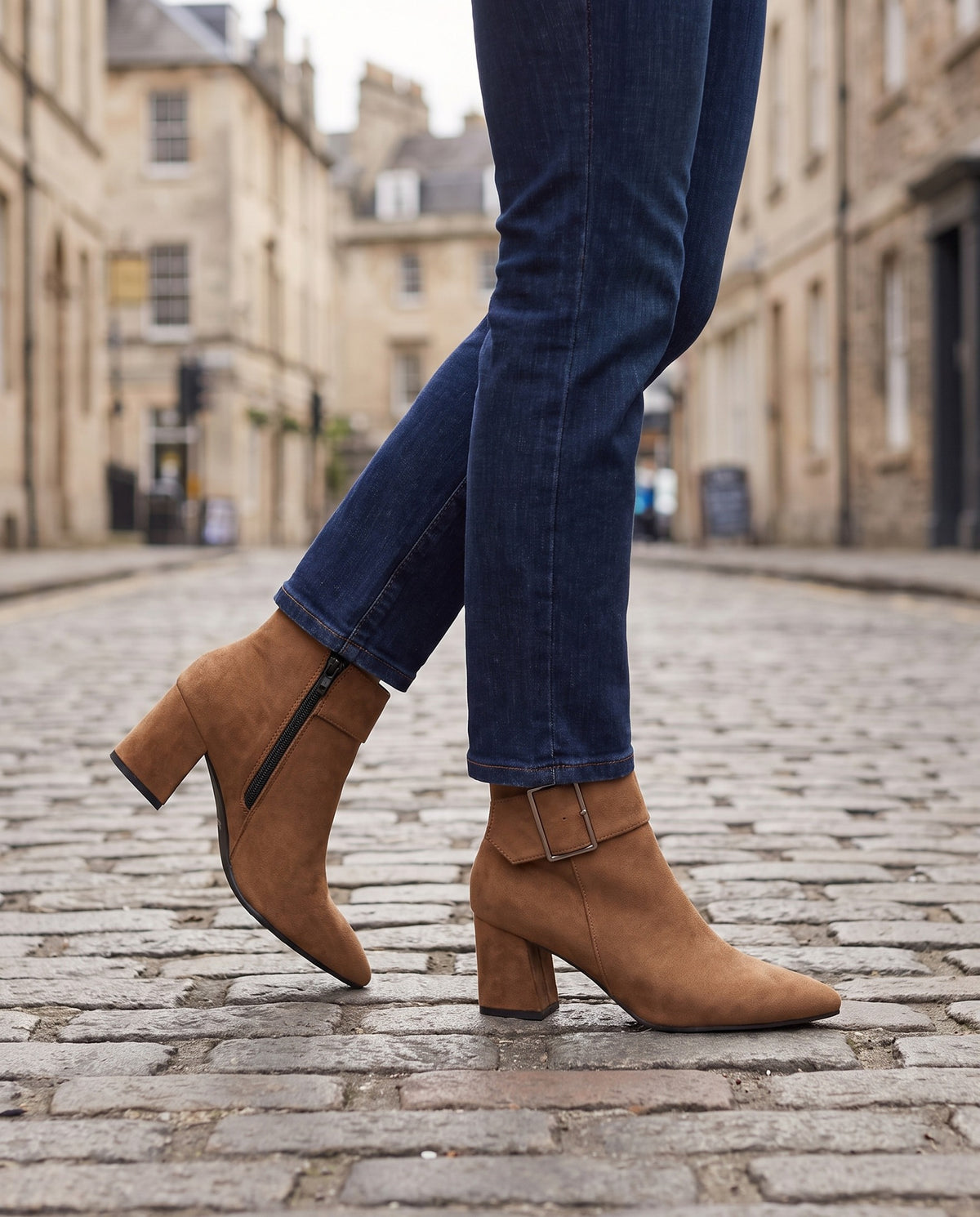 ophelia-buckle-cuff-block-heel-ankle-boots-women-s-camel-suede-look-pointed-toe-booties 6