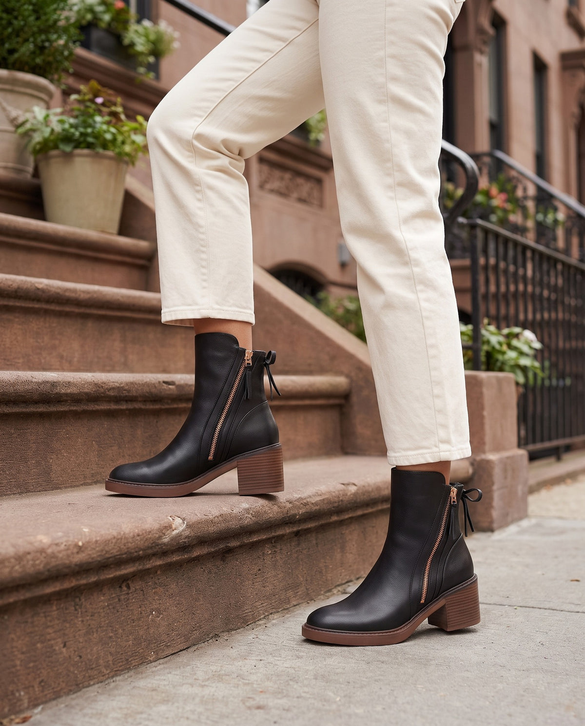 selma-diagonal-zip-block-heel-ankle-boots-women-s-black-leather-look-booties 6