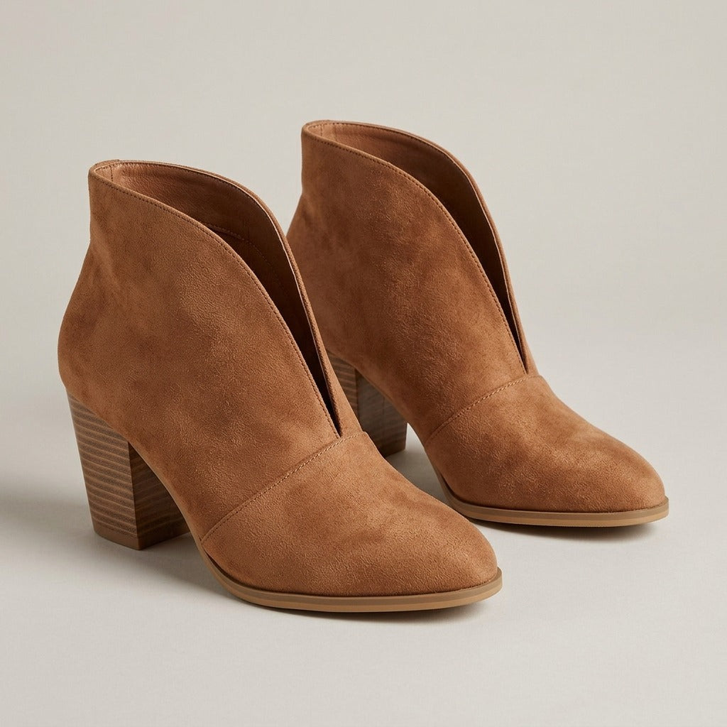 annabel-v-cut-block-heel-ankle-booties-women-s-tan-suede-look-pointed-toe-boots 1