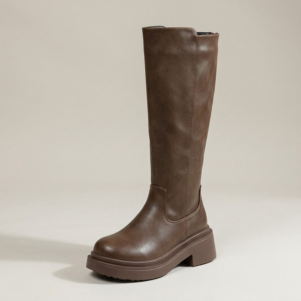 augusta-chunky-platform-knee-high-boots-women-s-brown-faux-leather-back-zip-block-heel-boots 4