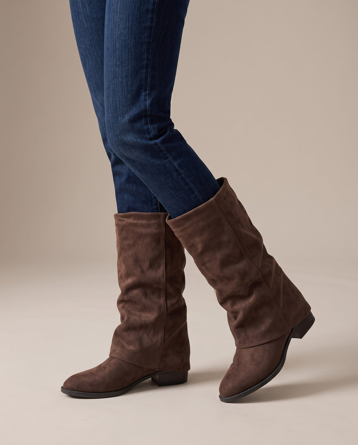 brenna-fold-over-slouch-mid-calf-boots-women-s-brown-suede-look-low-block-heel-boots 5