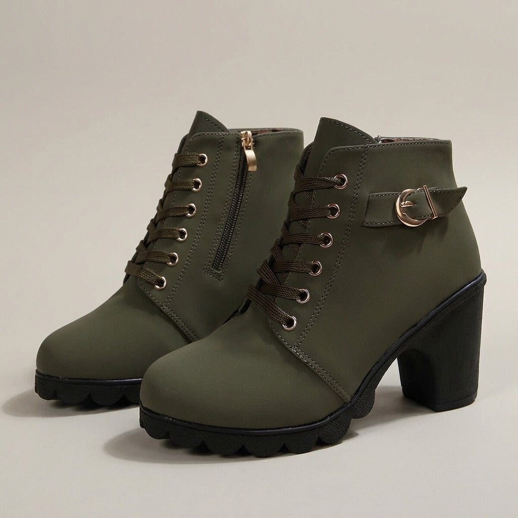 bryony-lace-up-block-heel-ankle-boots-women-s-olive-green-buckle-strap-lug-sole-booties 1