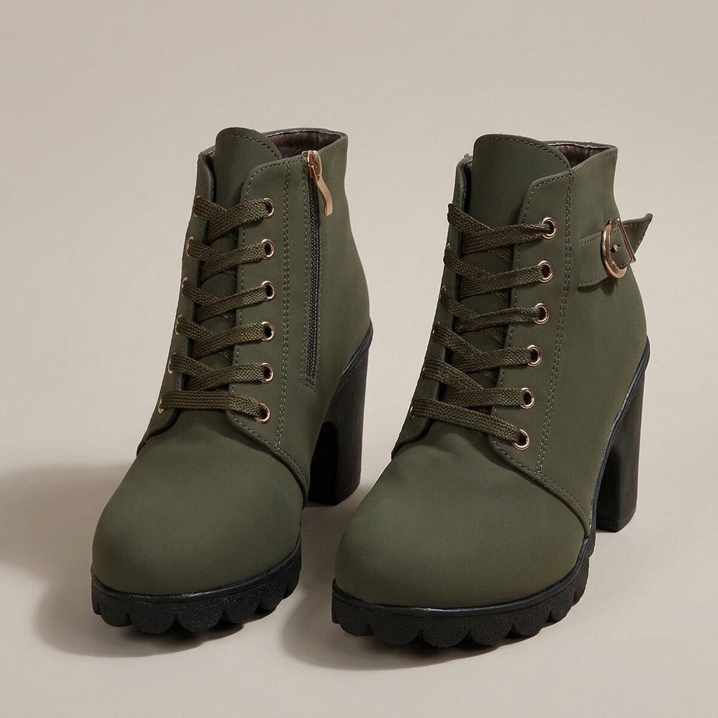 bryony-lace-up-block-heel-ankle-boots-women-s-olive-green-buckle-strap-lug-sole-booties 3