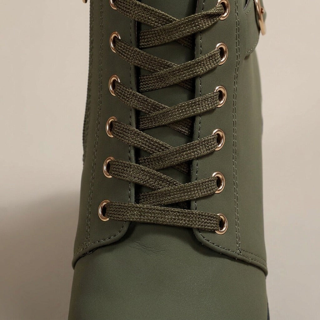 bryony-lace-up-block-heel-ankle-boots-women-s-olive-green-buckle-strap-lug-sole-booties 4