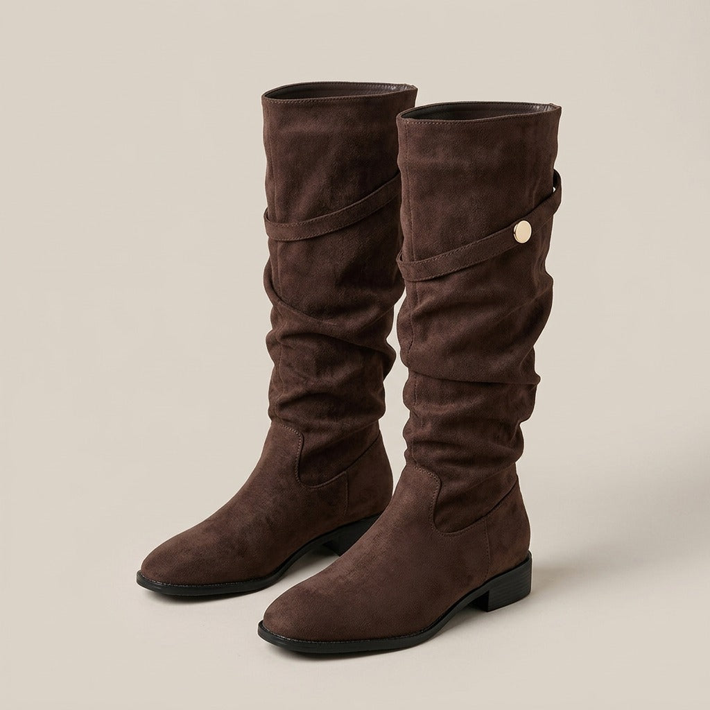 cecile-slouchy-suede-look-riding-boots-women-s-brown-knee-high-block-heel-strap-boots 1