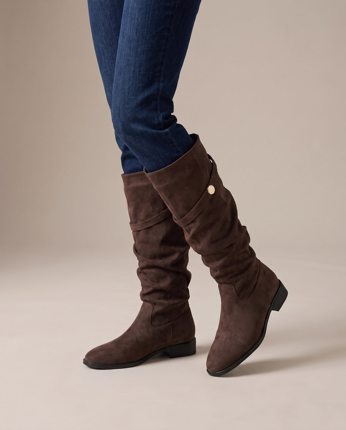 cecile-slouchy-suede-look-riding-boots-women-s-brown-knee-high-block-heel-strap-boots 5