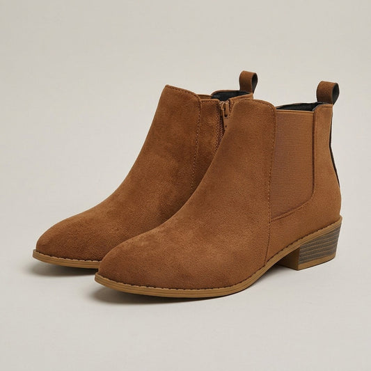 delilah-pointed-toe-chelsea-ankle-boots-women-s-tan-suede-look-side-zip-low-block-heel-boots 1