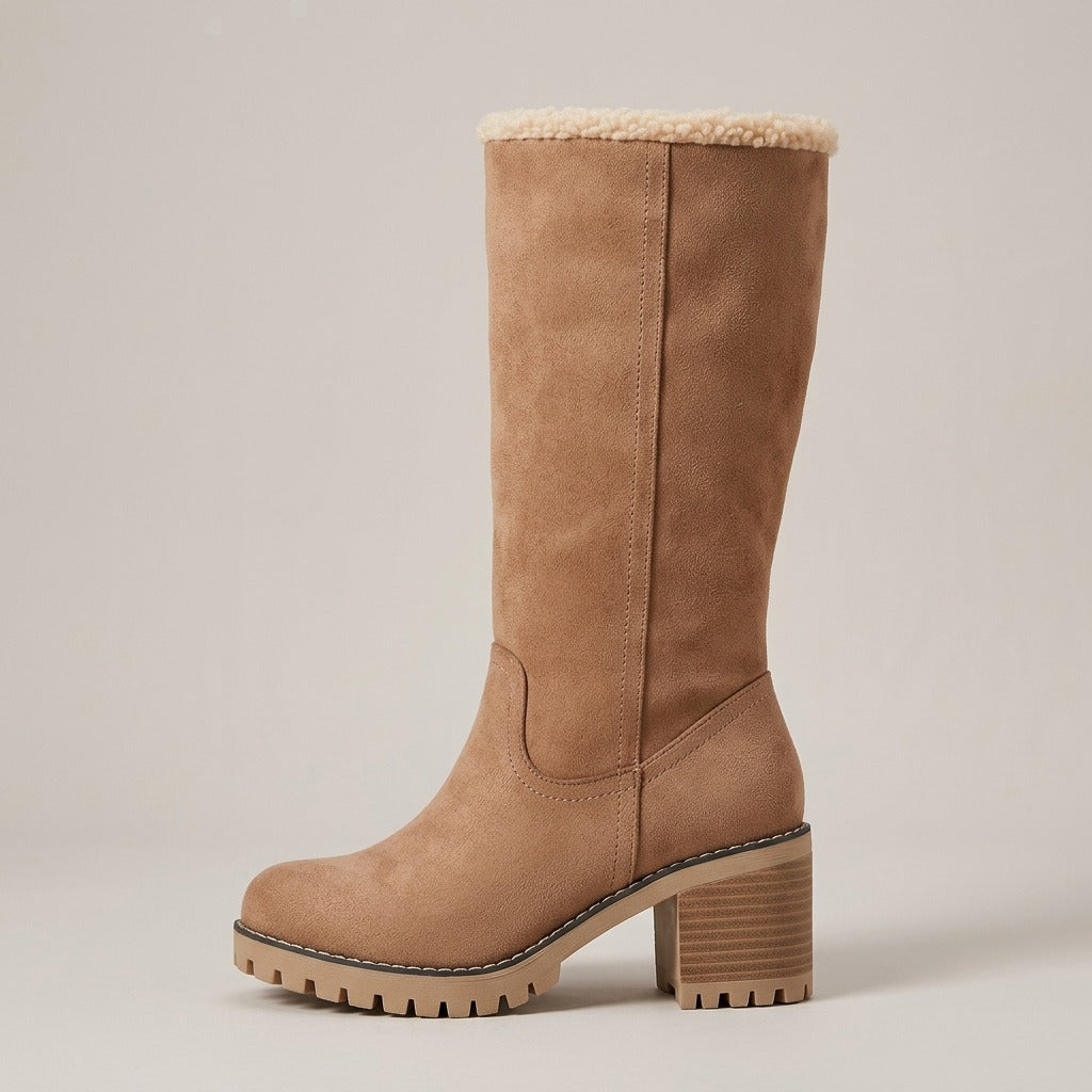 effie-fold-over-fleece-cuff-block-heel-boots-women-s-camel-mid-calf-winter-boots 2
