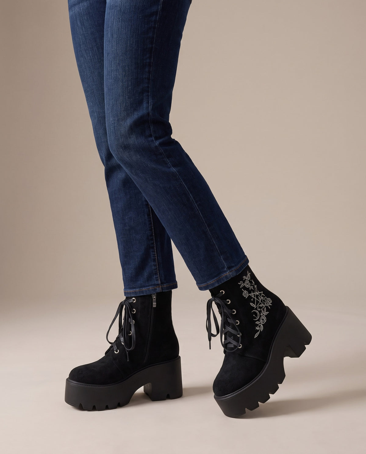 elia-embroidered-platform-lace-up-ankle-boots-women-s-black-suede-look-chunky-heel-boots 5