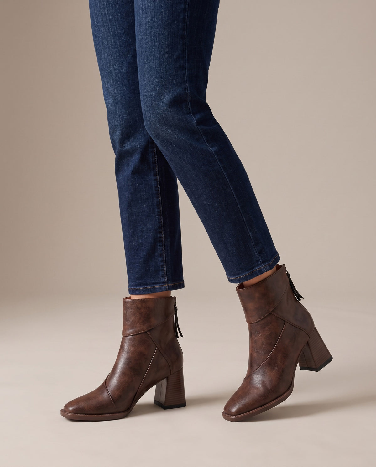 fenna-fold-over-cuff-block-heel-ankle-boots-women-s-brown-leather-look-square-toe-booties 5