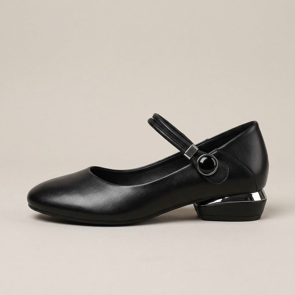 fiona-low-heel-ankle-strap-mary-jane-shoes-women-s-black-leather-look-round-toe-mary-janes 2