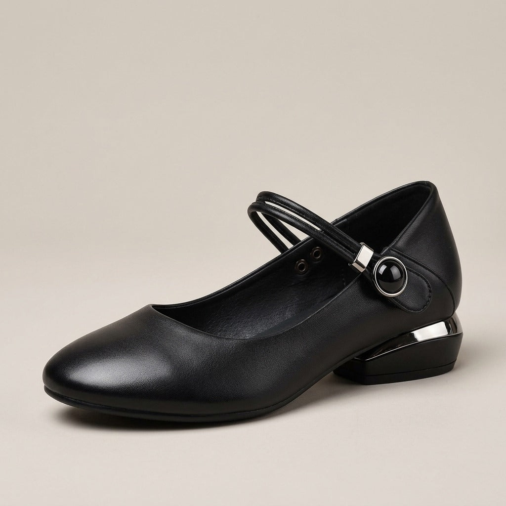 fiona-low-heel-ankle-strap-mary-jane-shoes-women-s-black-leather-look-round-toe-mary-janes 4