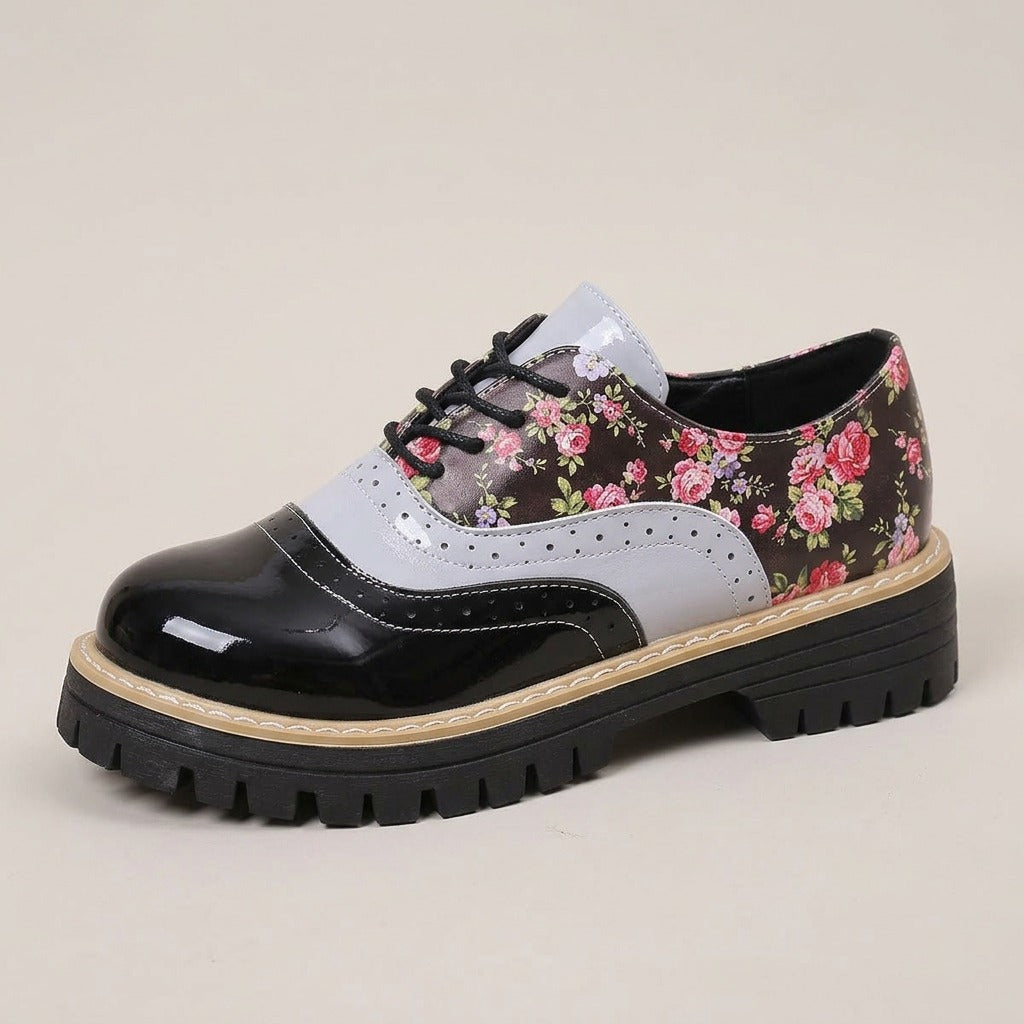 georgia-floral-brogue-lace-up-oxfords-women-s-black-chunky-lug-sole-oxford-shoes 2
