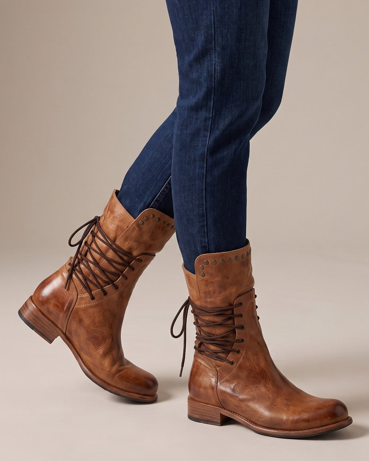 holly-studded-lace-up-boots-women-s-brown-distressed-leather-look-low-block-heel-boots 5