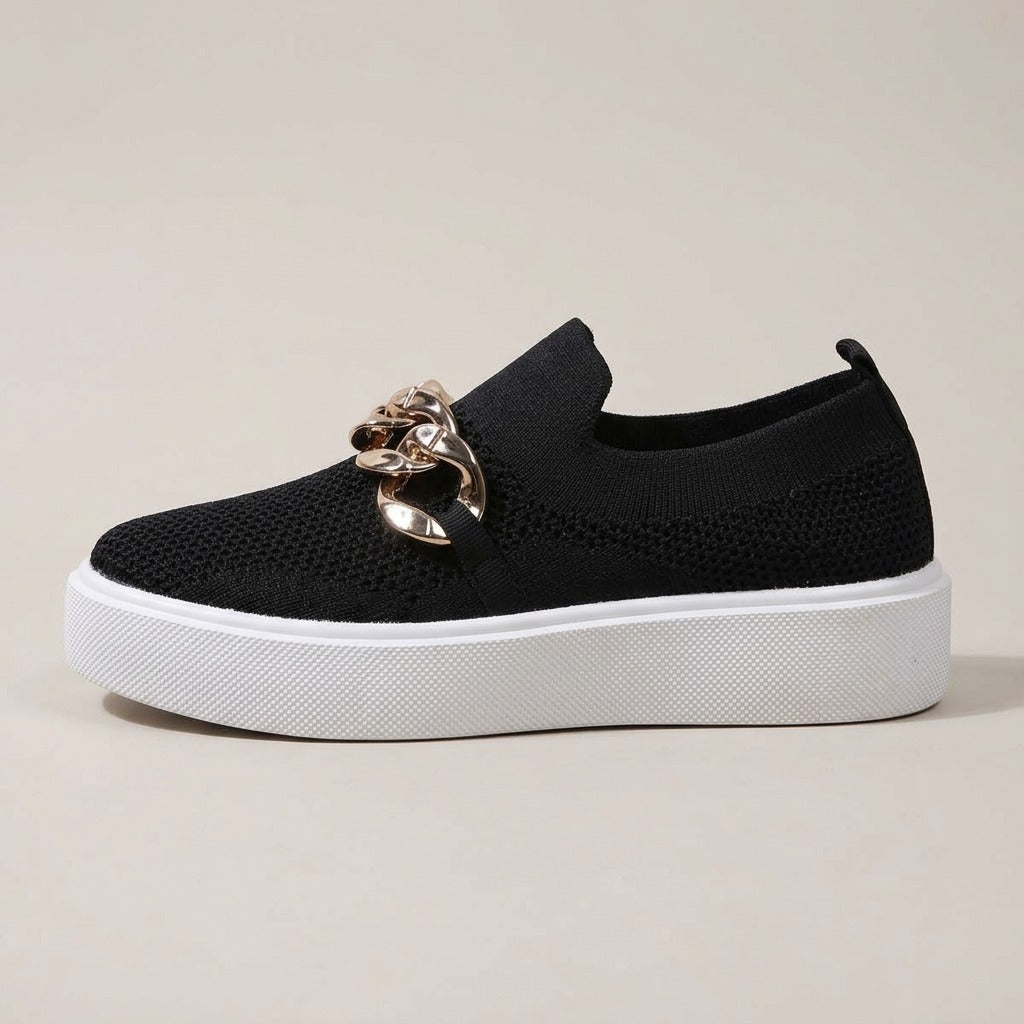 iona-chain-knit-slip-on-loafers-women-s-black-platform-sneaker-loafers 2