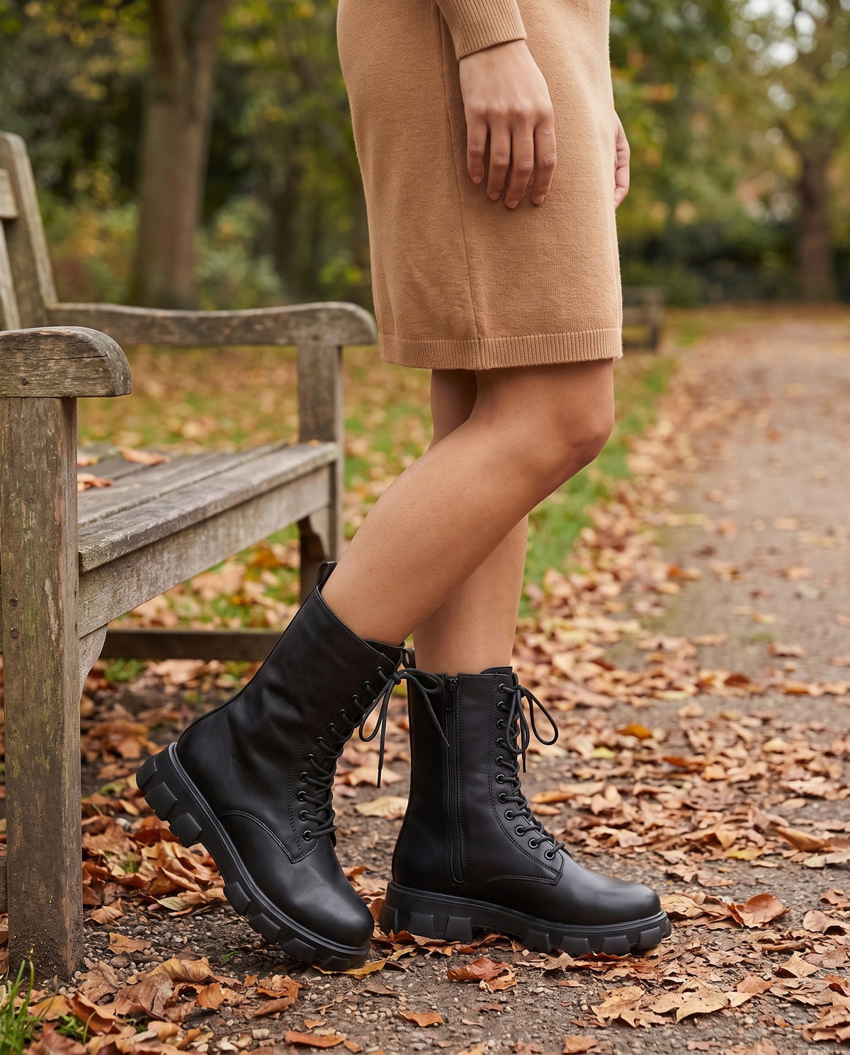 joan-lace-up-mid-calf-combat-boots-women-s-black-leather-look-chunky-lug-sole-boots 6