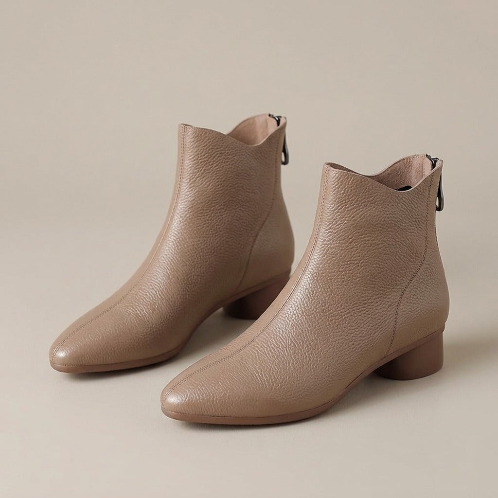 juliette-low-block-heel-back-zip-ankle-boots-women-s-taupe-leather-look-pointed-toe-booties 1
