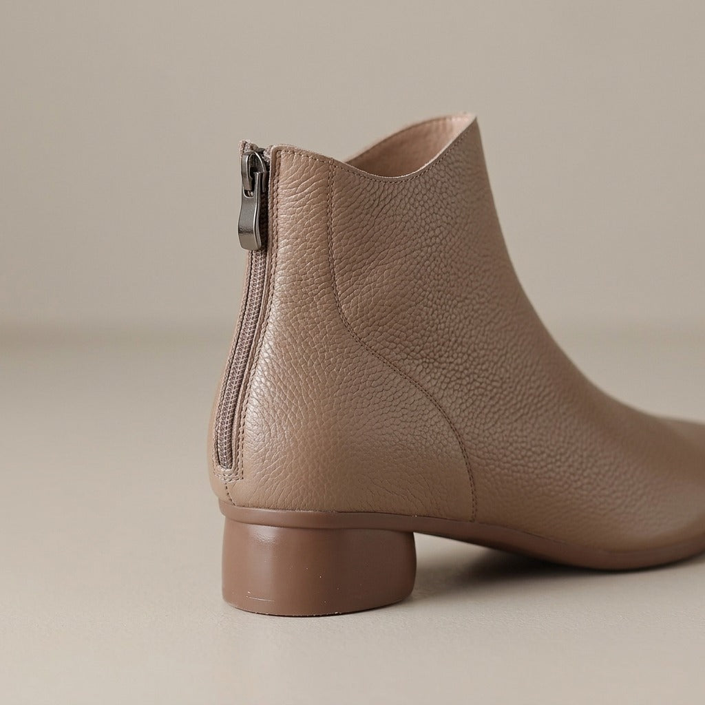 juliette-low-block-heel-back-zip-ankle-boots-women-s-taupe-leather-look-pointed-toe-booties 4