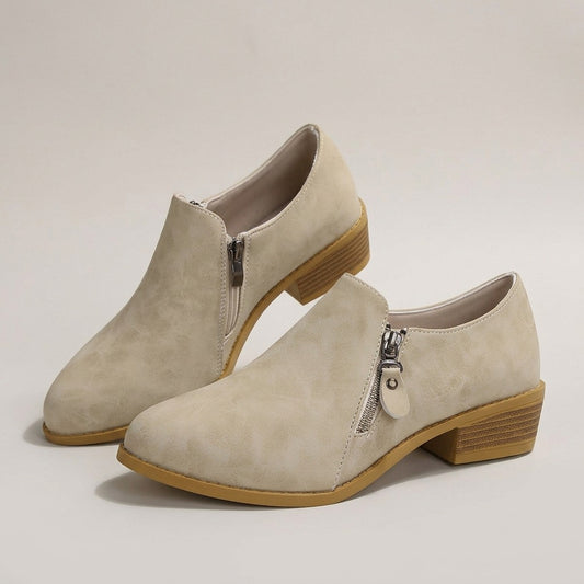 kira-side-zip-block-heel-booties-women-s-beige-distressed-leather-look-ankle-boots 1