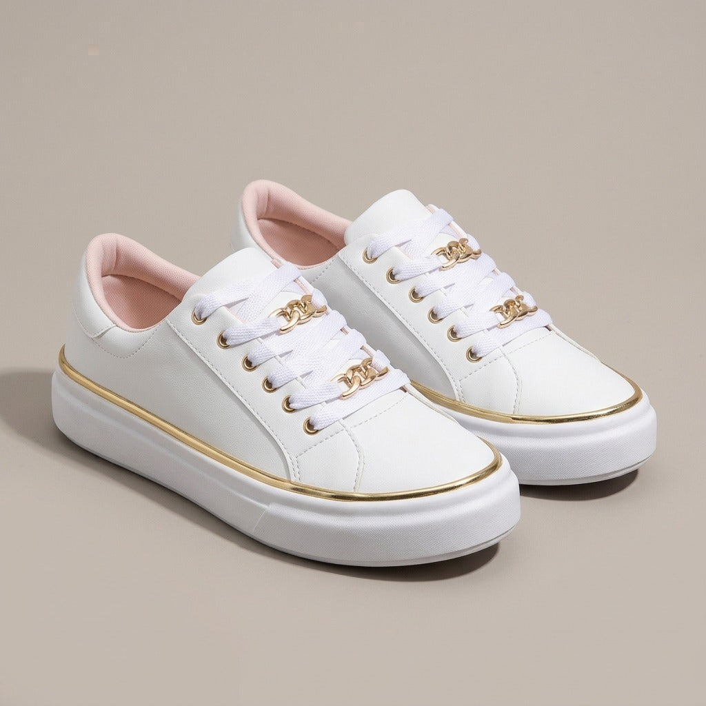 kit-gold-chain-lace-up-sneakers-women-s-white-gold-trim-low-top-trainers 1