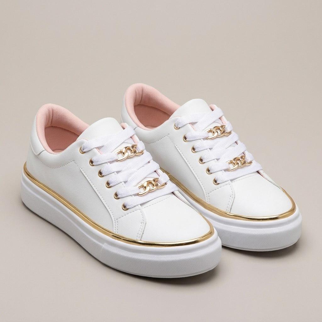 kit-gold-chain-lace-up-sneakers-women-s-white-gold-trim-low-top-trainers 3