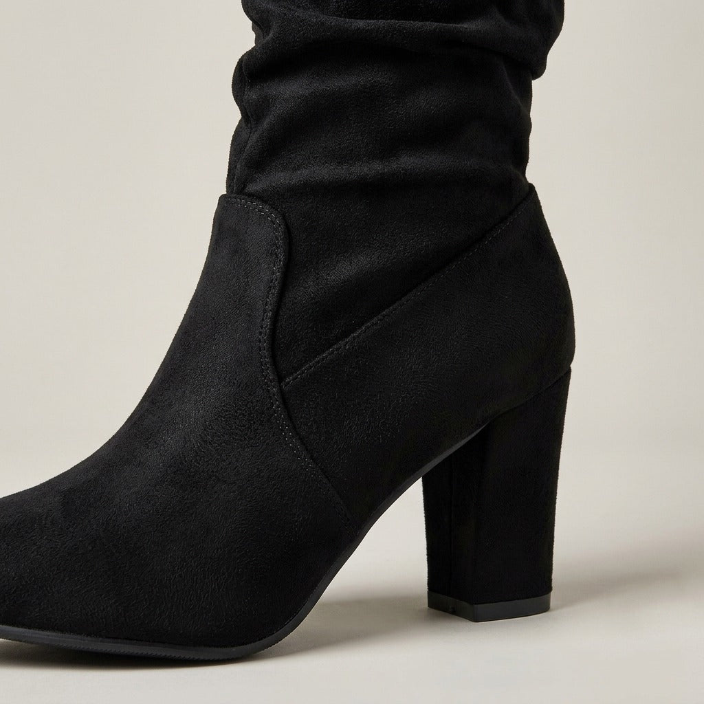 leda-pointed-toe-slouch-knee-high-boots-women-s-black-suede-look-chunky-block-heel-boots 4