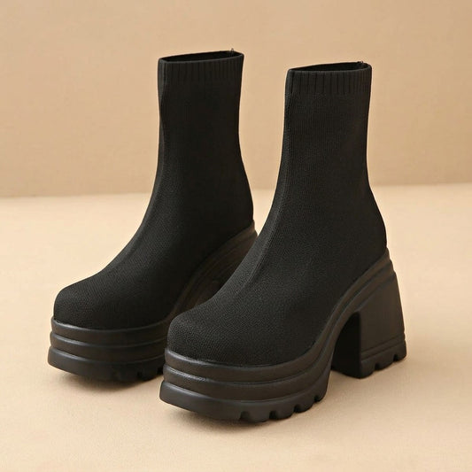 lila-stretch-knit-sock-boots-women-s-black-platform-block-heel-ankle-boots 1