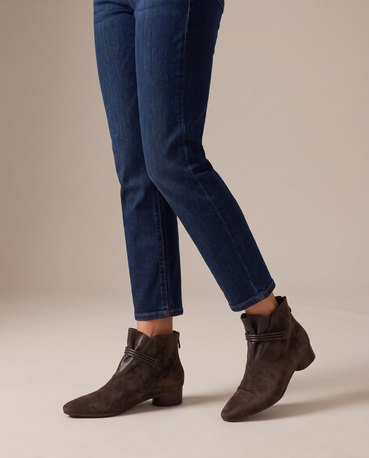 lucille-wrapped-cord-pointed-ankle-boots-women-s-dark-brown-suede-look-back-zip-low-heel-booties 5