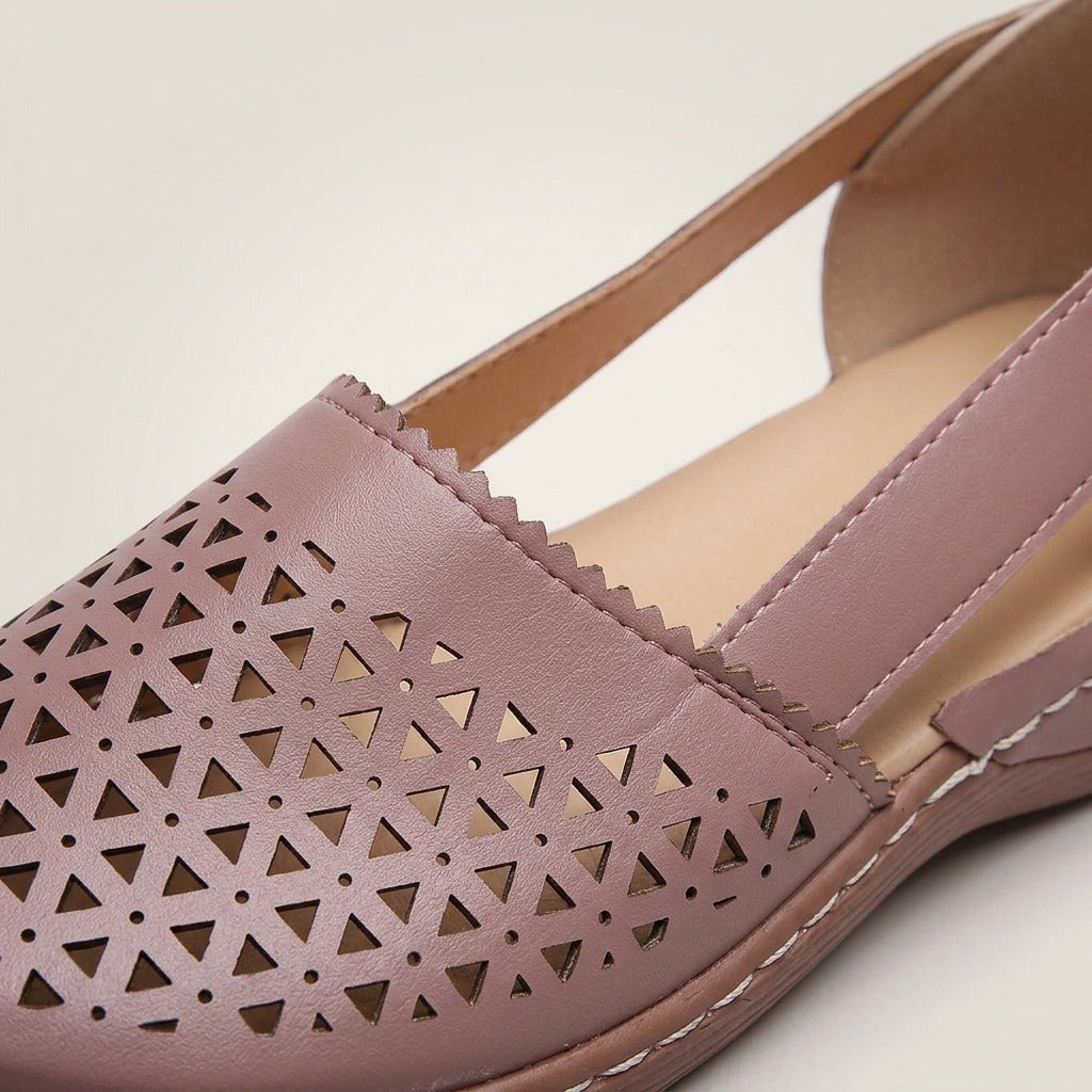 mae-perforated-cutout-slip-on-flats-women-s-pink-leather-look-low-wedge-shoes 4
