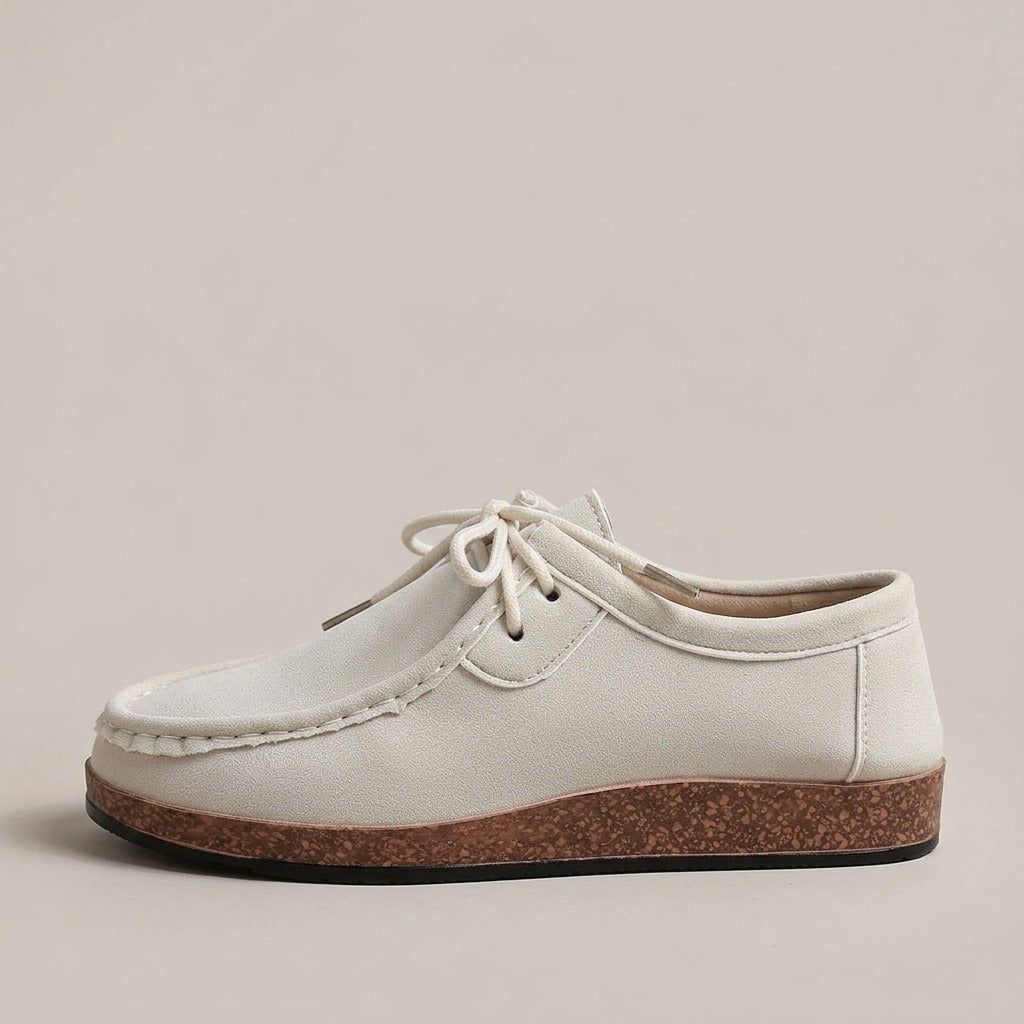 maia-lace-up-moccasin-flats-women-s-cream-suede-look-cork-look-sole-casual-shoes 2