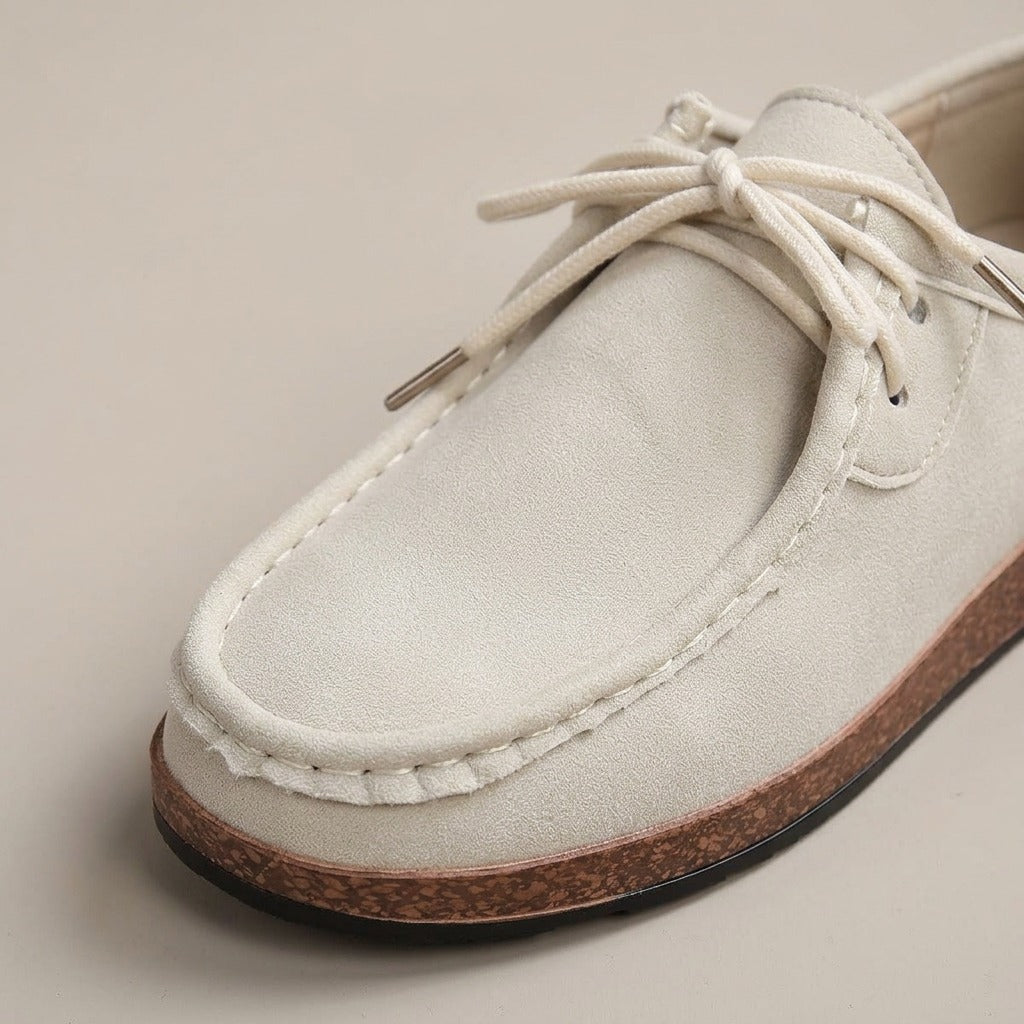 maia-lace-up-moccasin-flats-women-s-cream-suede-look-cork-look-sole-casual-shoes 4