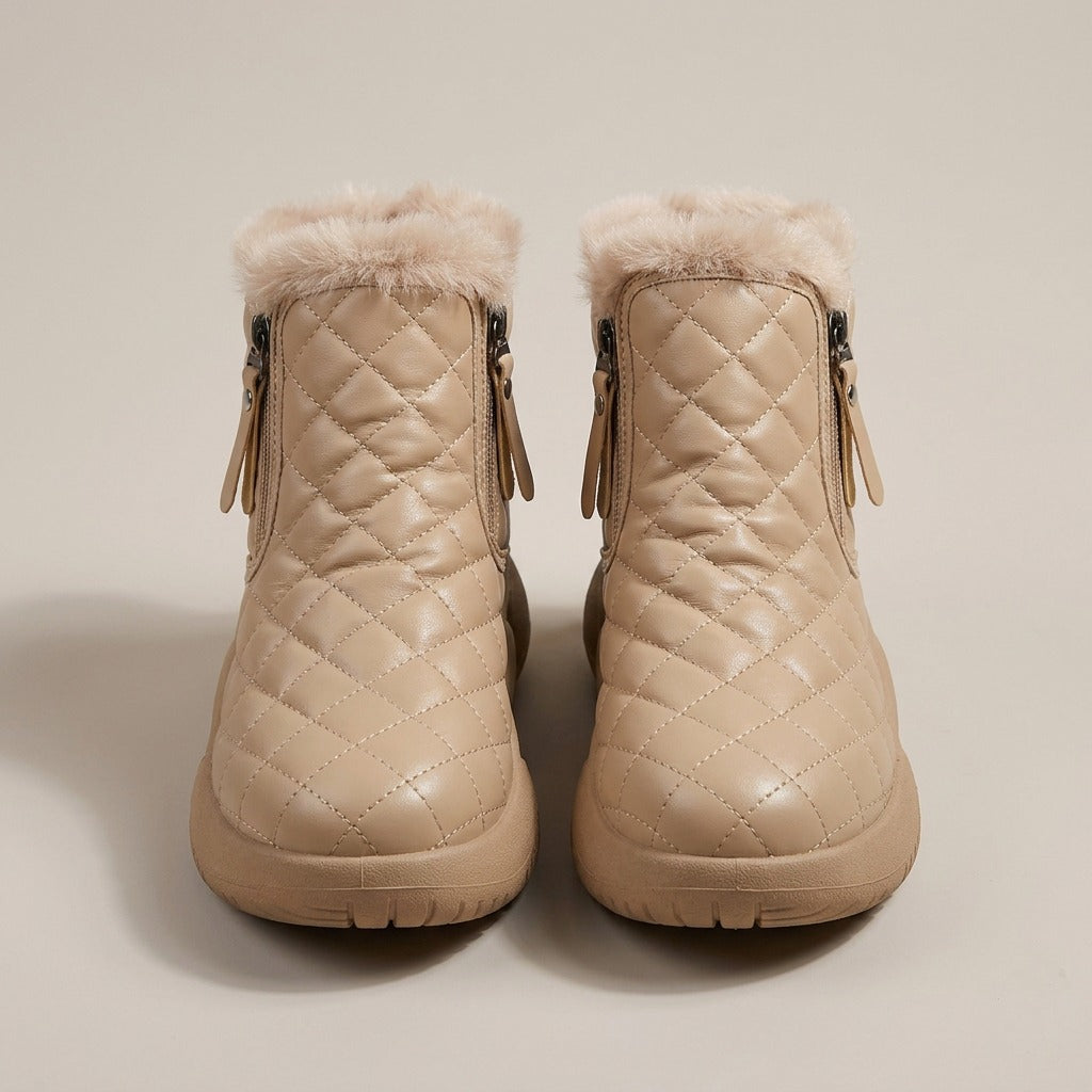 Maisie quilted boots, pair, front view