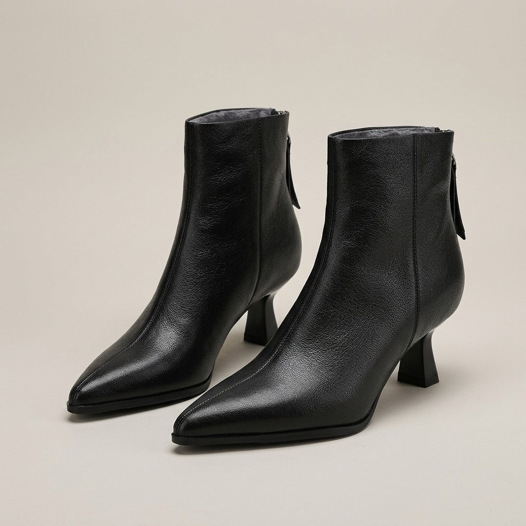 nadia-pointed-toe-heeled-ankle-boots-women-s-black-fleece-lined-leather-look-booties 1