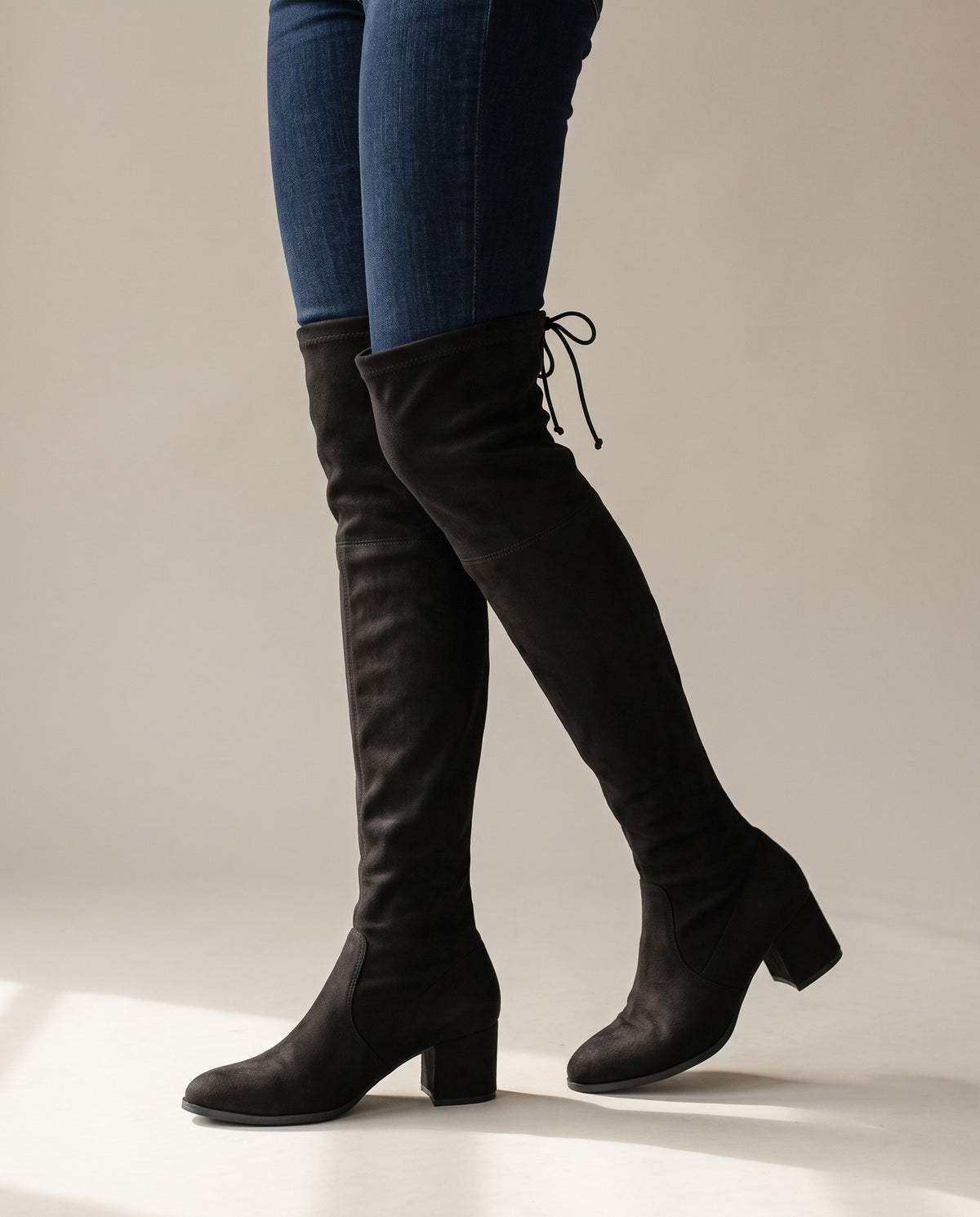 odessa-stretch-over-the-knee-boots-women-s-black-faux-suede-tie-back-block-heel-boots 5