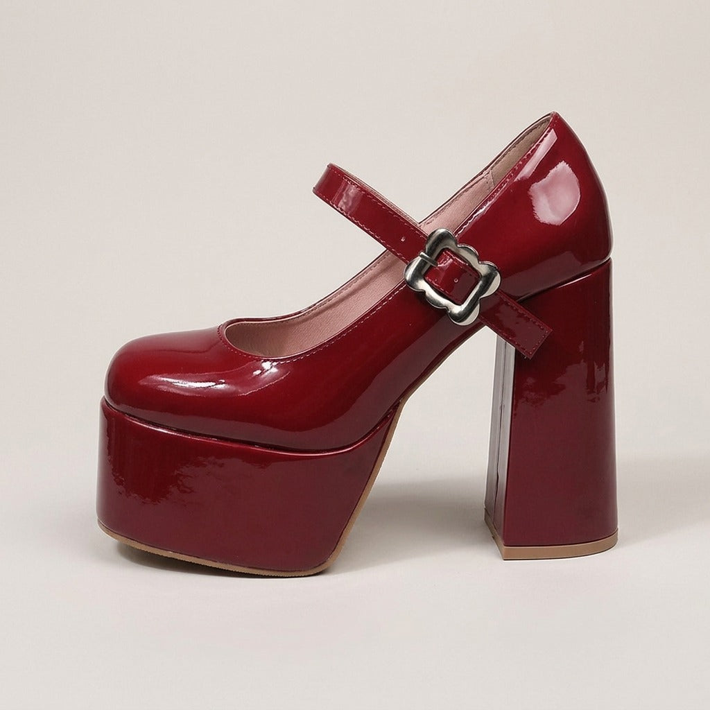 penny-chunky-platform-mary-jane-pumps-women-s-burgundy-patent-look-block-heel-mary-janes 2