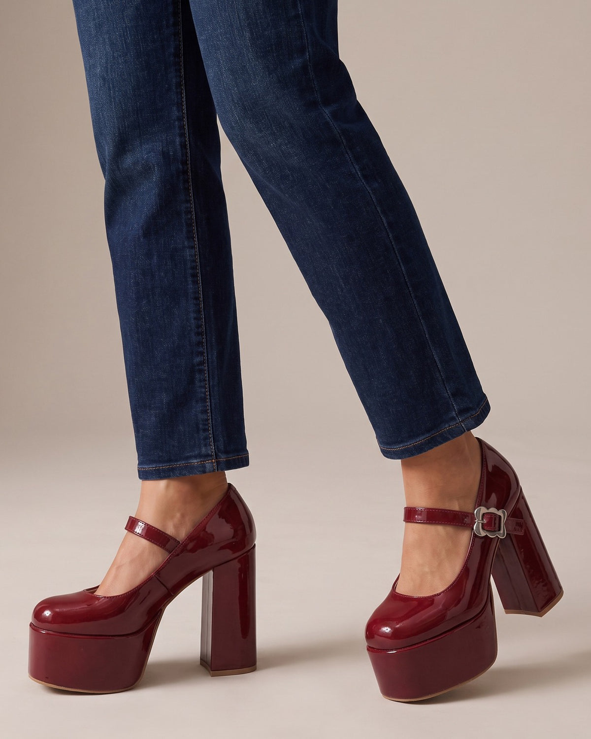 penny-chunky-platform-mary-jane-pumps-women-s-burgundy-patent-look-block-heel-mary-janes 5