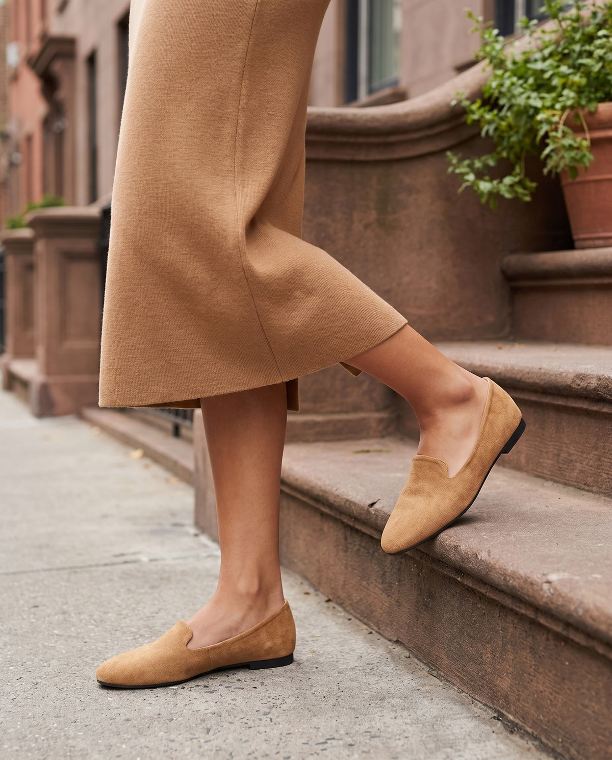 pia-suede-look-pointed-toe-flats-women-s-tan-slip-on-v-cut-loafer-flats 6
