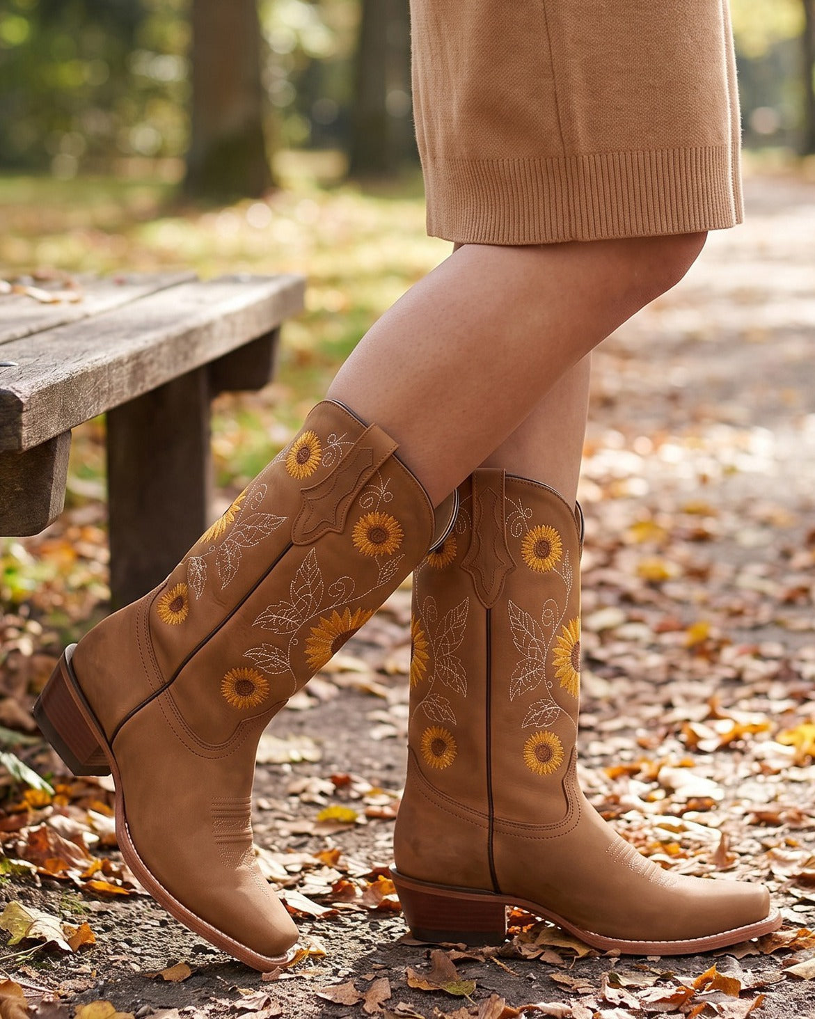 primrose-sunflower-embroidered-cowboy-boots-women-s-tan-square-toe-mid-calf-western-boots 6