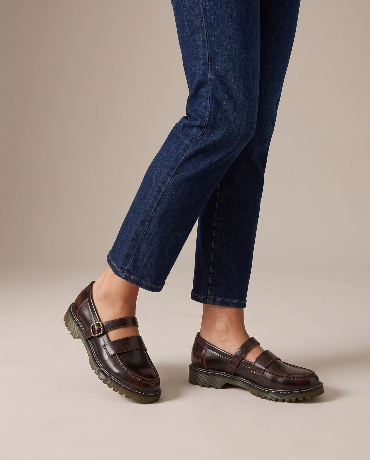 rosamund-buckle-strap-vintage-mary-jane-loafers-women-s-dark-brown-leather-look-lug-sole-mary-janes 5