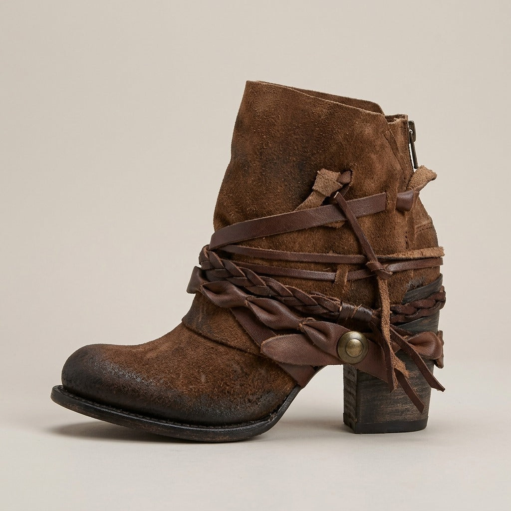 sable-braided-strap-slouch-ankle-boots-women-s-brown-suede-look-block-heel-booties 2