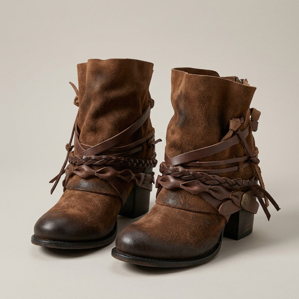 sable-braided-strap-slouch-ankle-boots-women-s-brown-suede-look-block-heel-booties 3