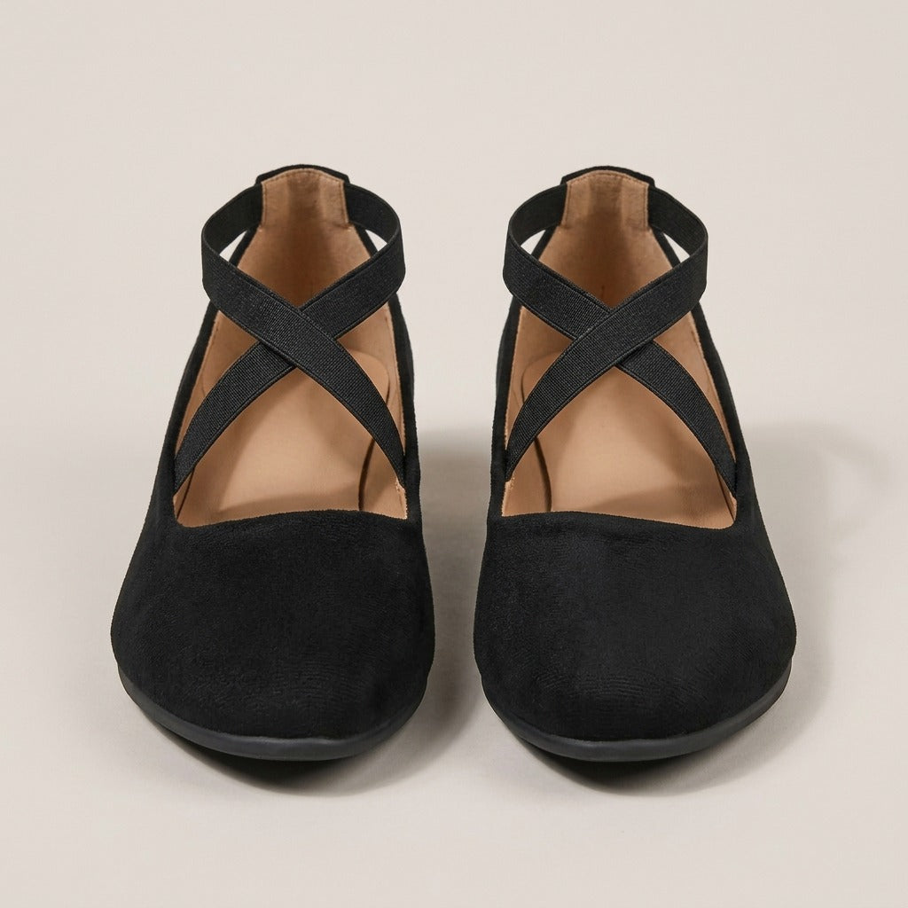 saskia-pointed-toe-cross-strap-ballet-flats-women-s-black-suede-look-low-wedge-ankle-strap-shoes 3
