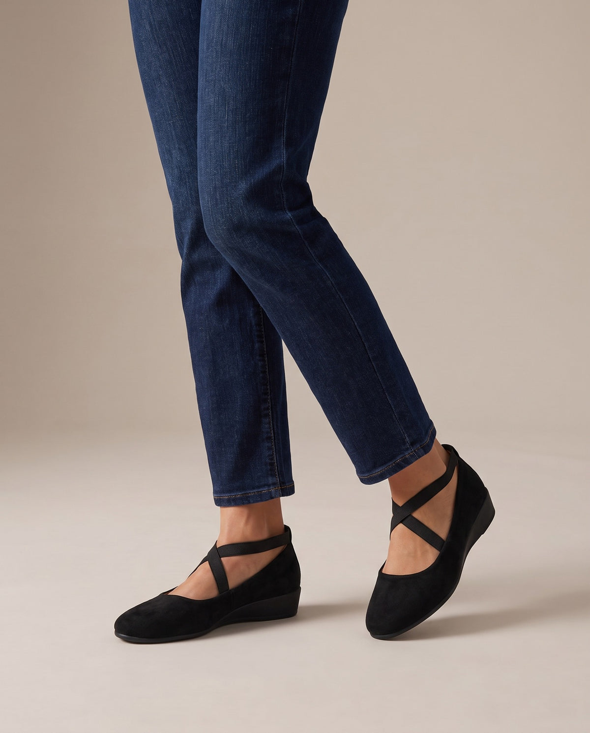 saskia-pointed-toe-cross-strap-ballet-flats-women-s-black-suede-look-low-wedge-ankle-strap-shoes 5