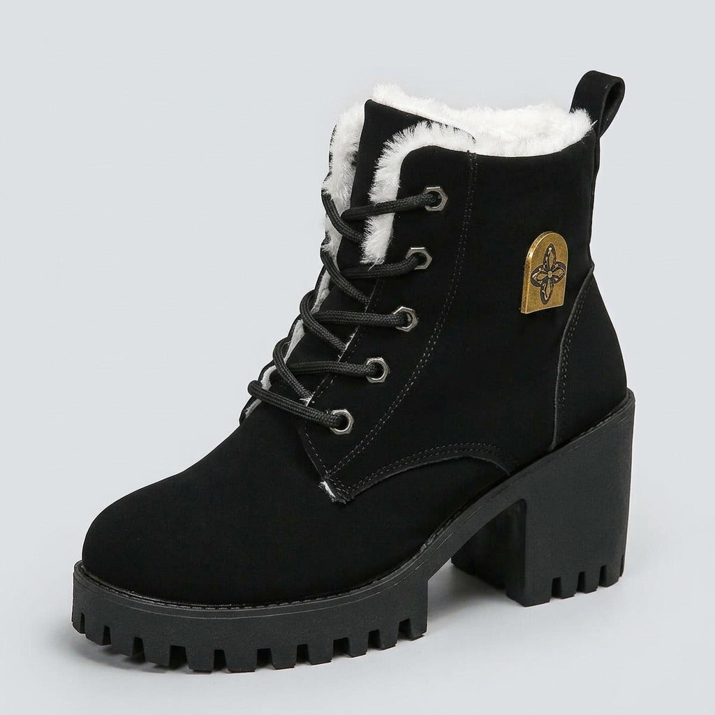 tabitha-faux-fur-lined-lace-up-combat-boots-women-s-black-suede-look-block-heel-ankle-boots 4