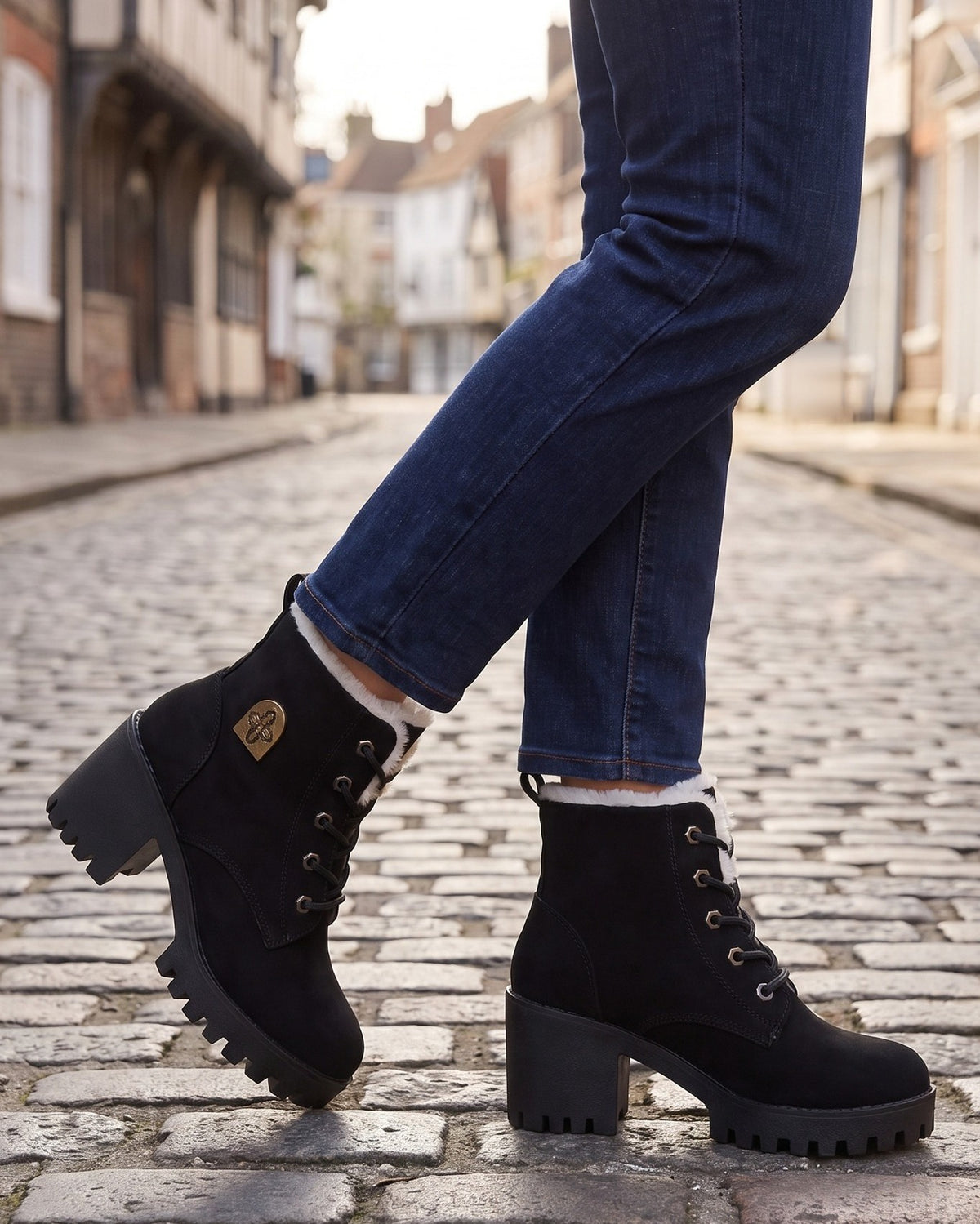tabitha-faux-fur-lined-lace-up-combat-boots-women-s-black-suede-look-block-heel-ankle-boots 6