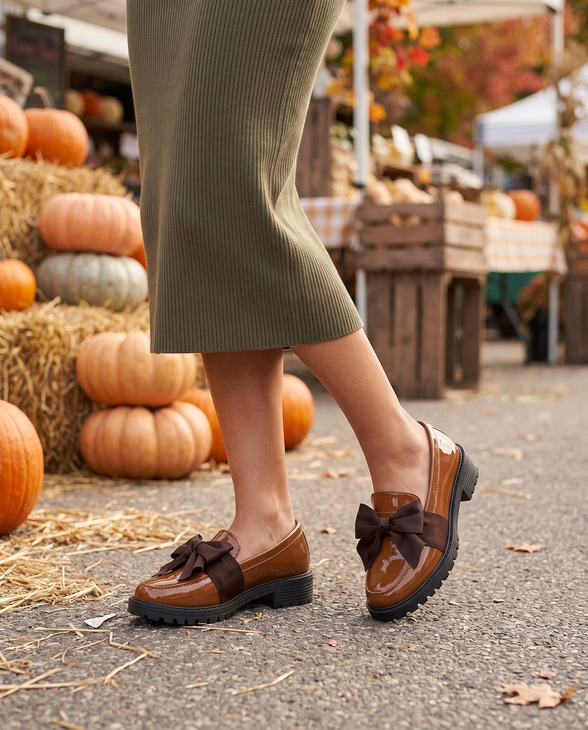 yvette-patent-look-ribbon-bow-loafers-women-s-caramel-brown-chunky-lug-sole-slip-on-loafers 6